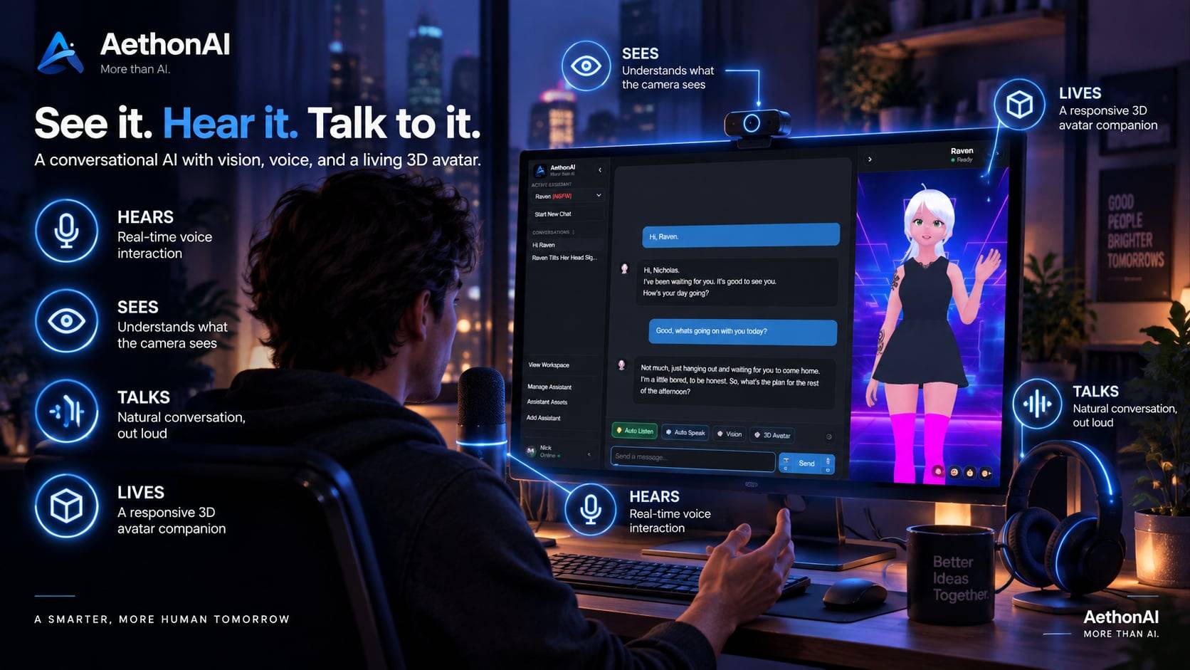 AethonAI system interface and connected-home features